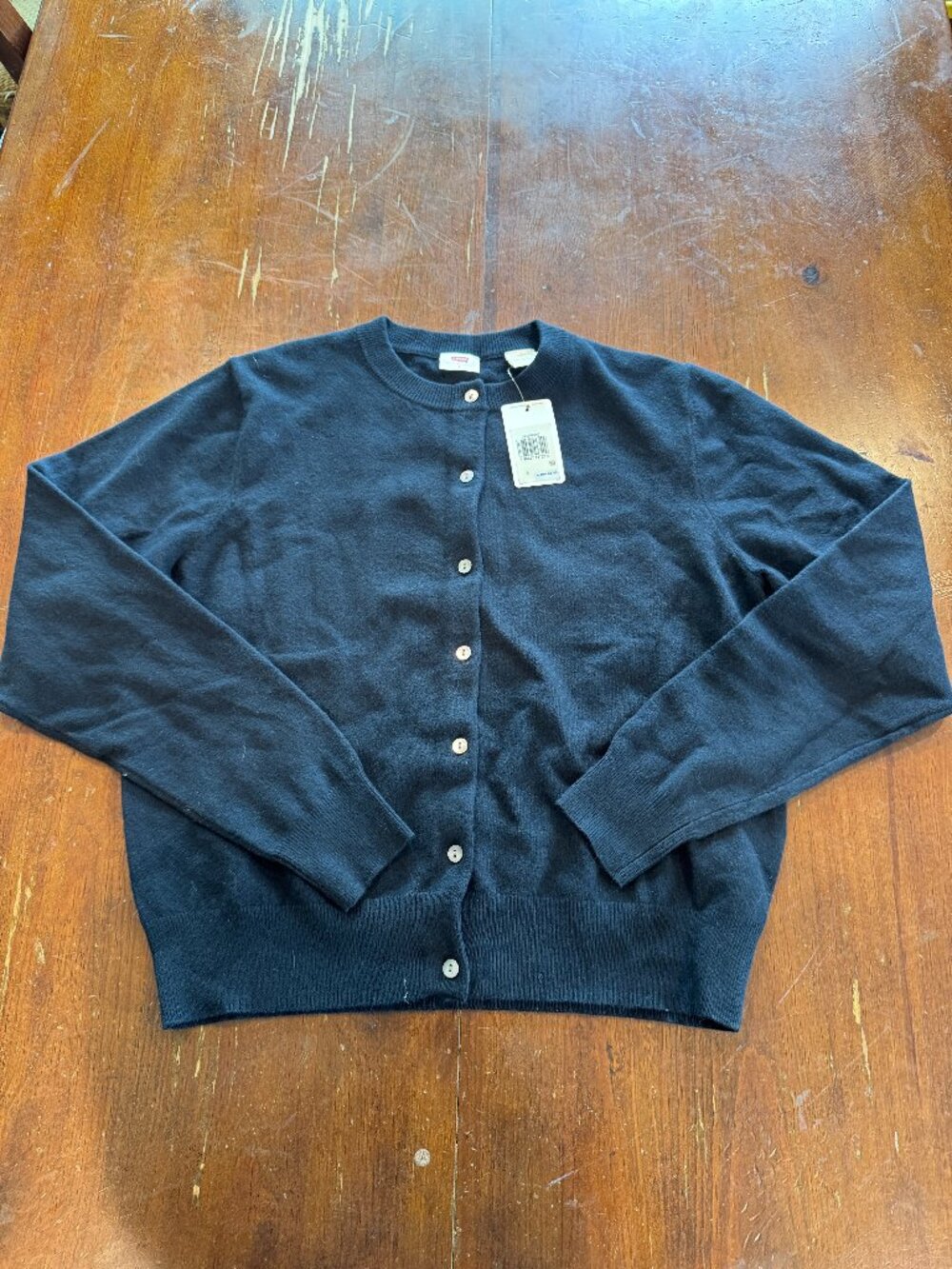 Levi’s Navy Button Cardigan Sweater Size S Lightweight Knit